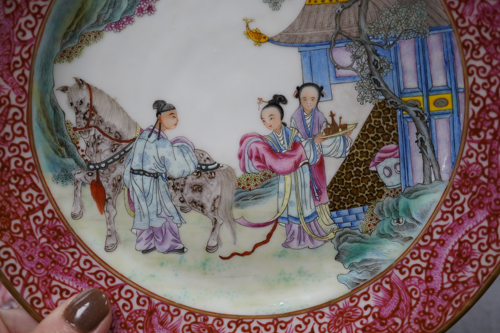 Two fine Chinese famille rose plates, Republic period